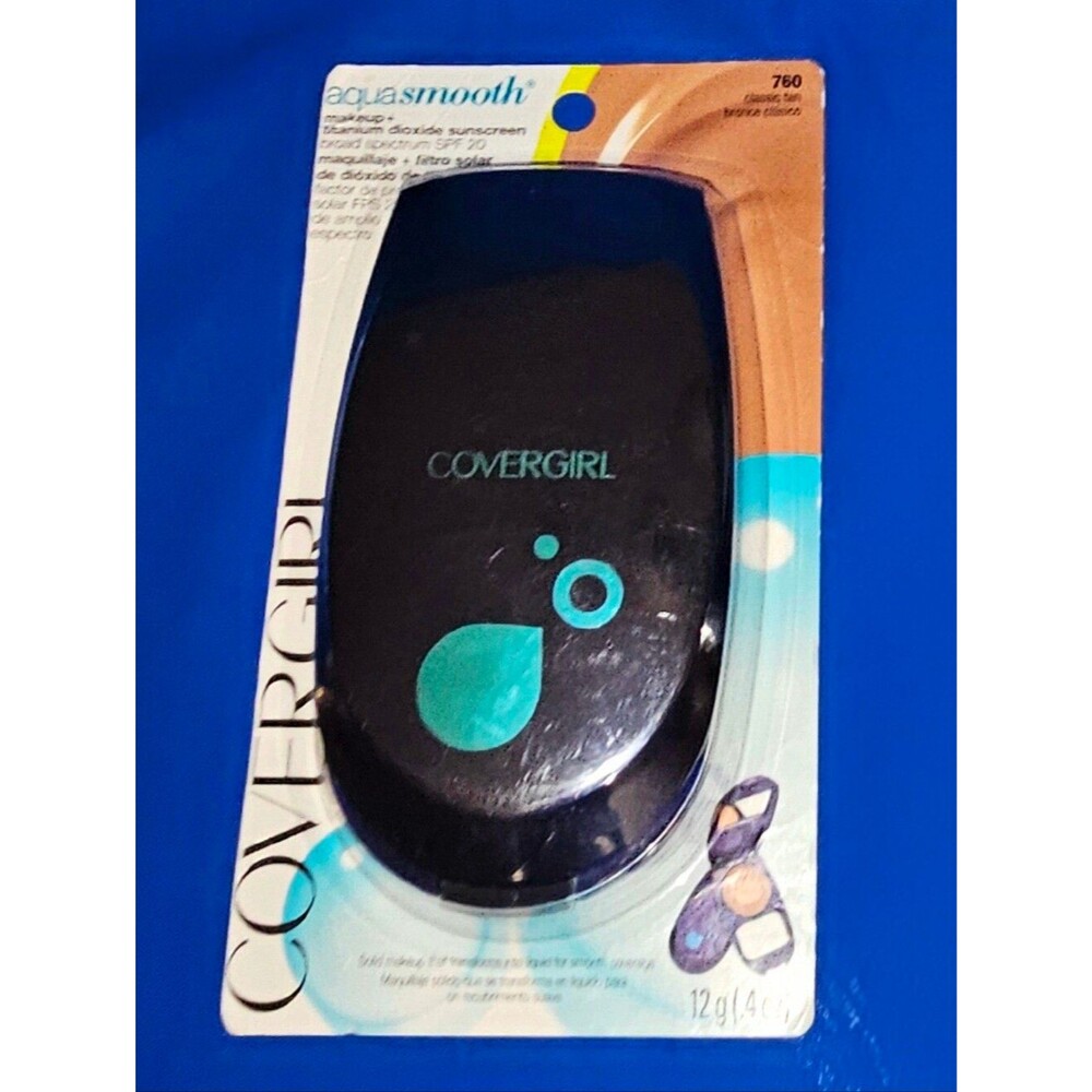 CoverGirl AquaSmooth Makeup Foundation 760 Classic Tan NEW Discontinued SPF 20